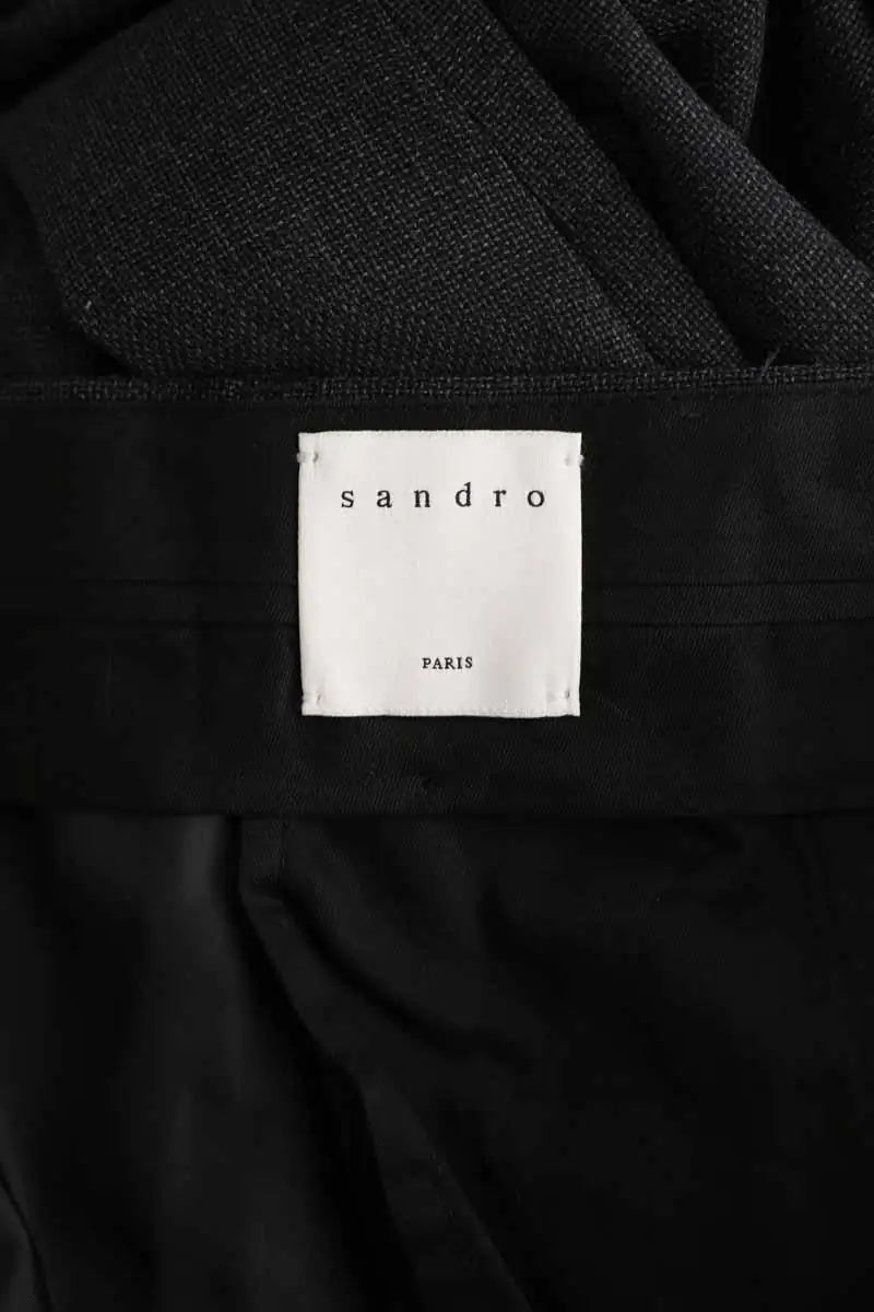 Pantalon de costume Sandro Gris en Laine