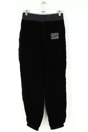 Pantalon de sport Miu Miu Noir en Viscose