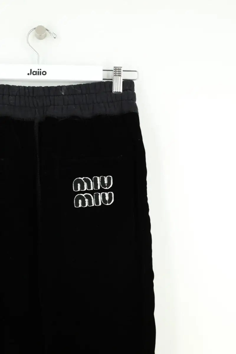 Pantalon de sport Miu Miu Noir en Viscose