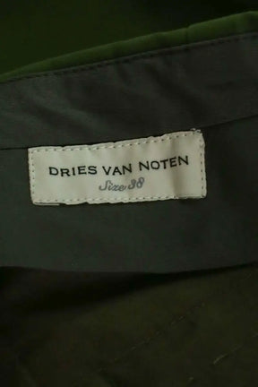Pantalon Dries Van Noten Vert en Coton