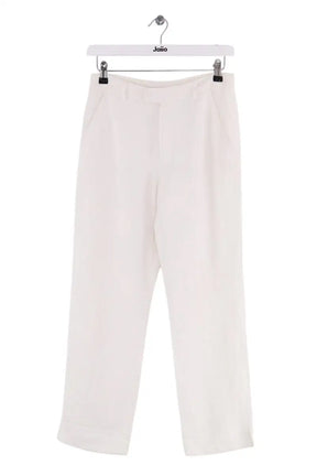 Pantalon droit Agnès B. Blanc en Lin, taille S - Seconde Main