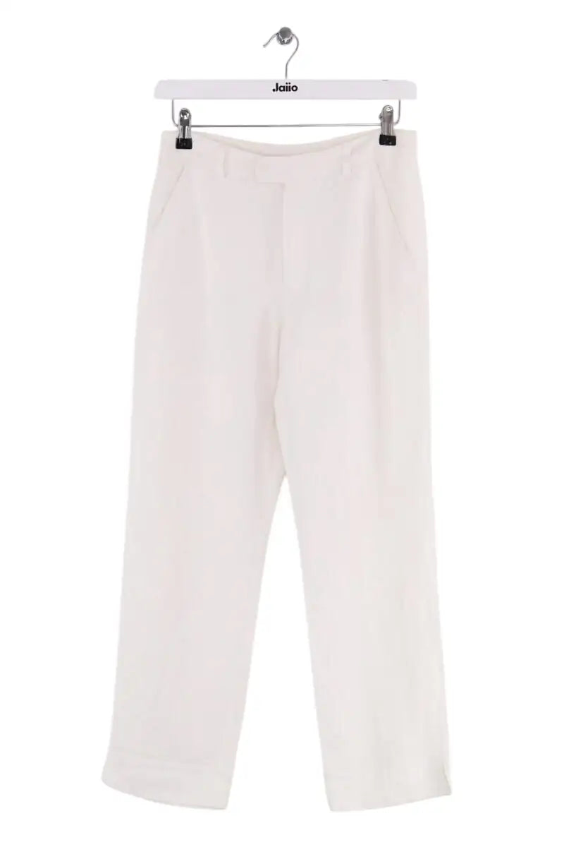 Pantalon droit Agnès B. Blanc en Lin, taille S - Seconde Main