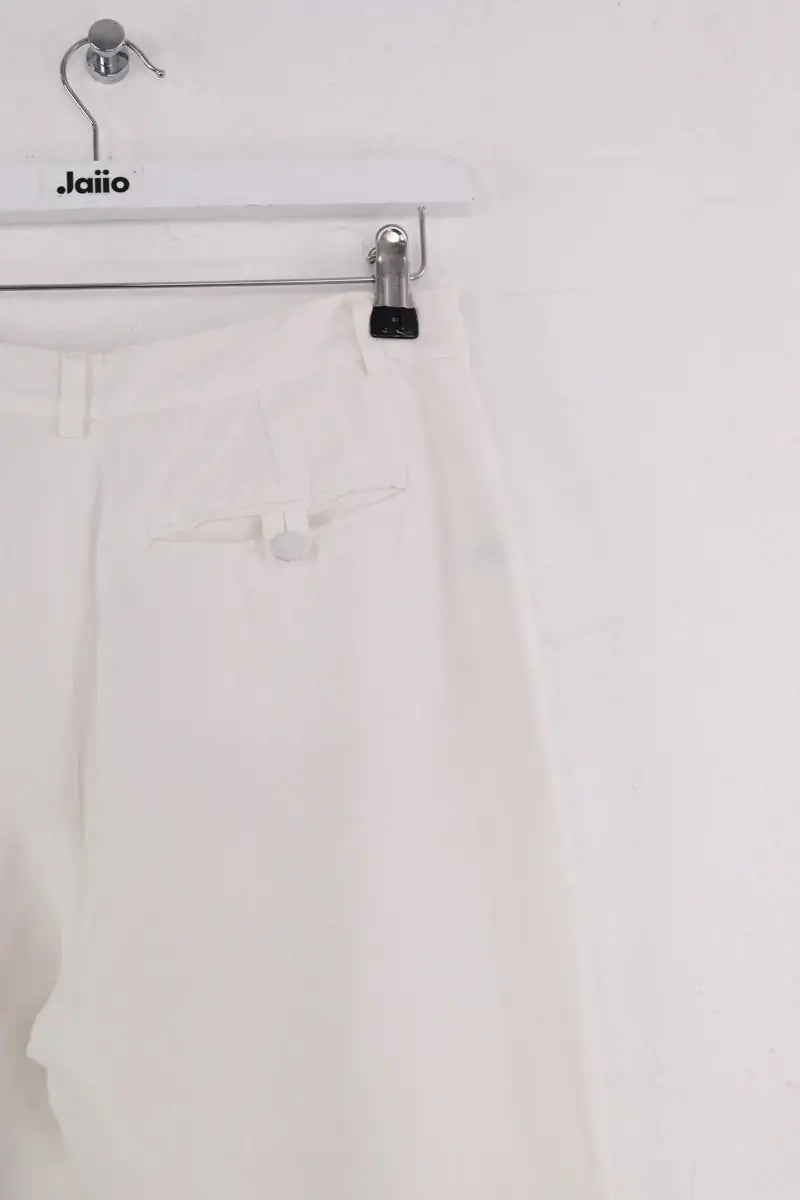 Pantalon droit Agnès B. Blanc en Lin