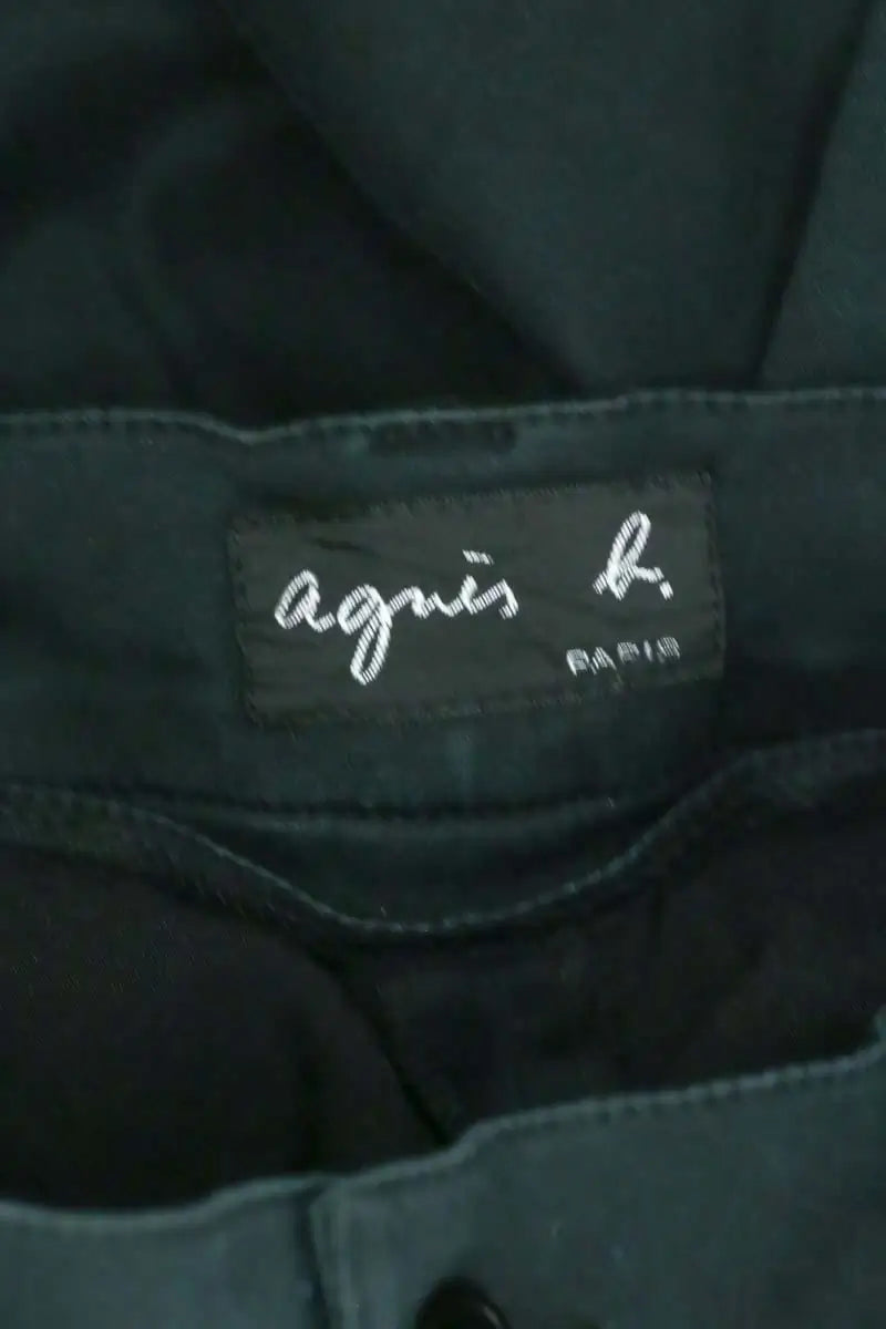 Pantalon droit Agnès B. Noir en Coton