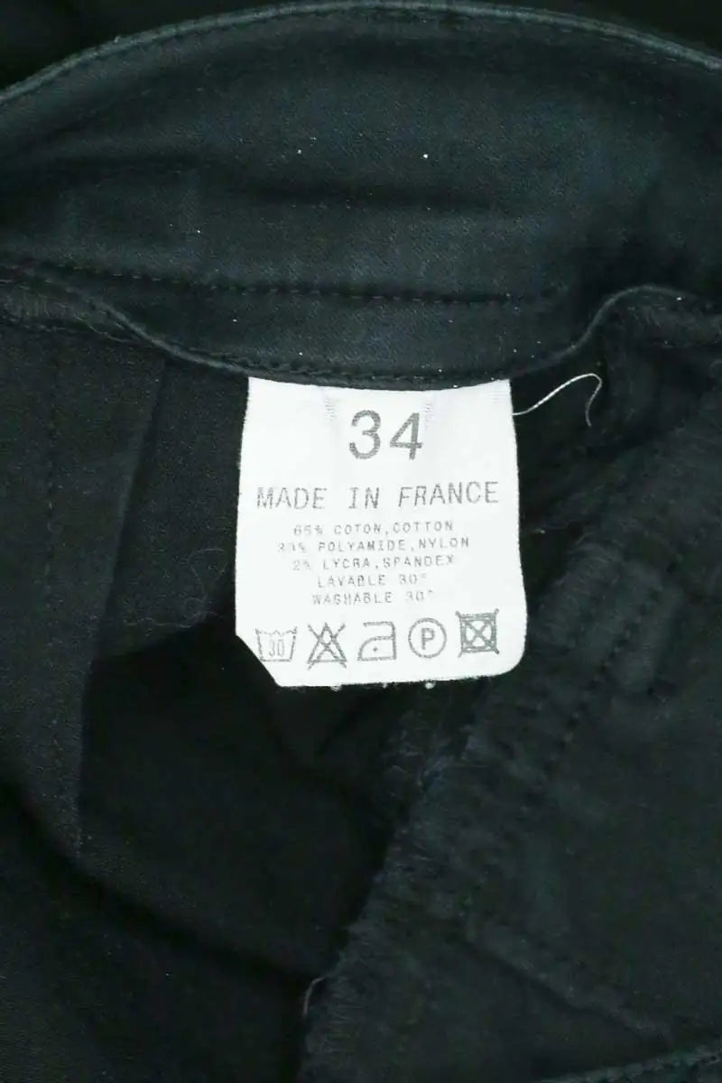 Pantalon droit Agnès B. Noir en Coton