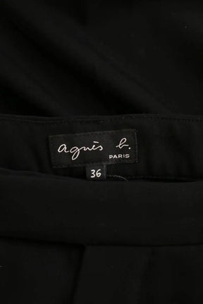 Pantalon droit Agnès B. Noir en Polyester
