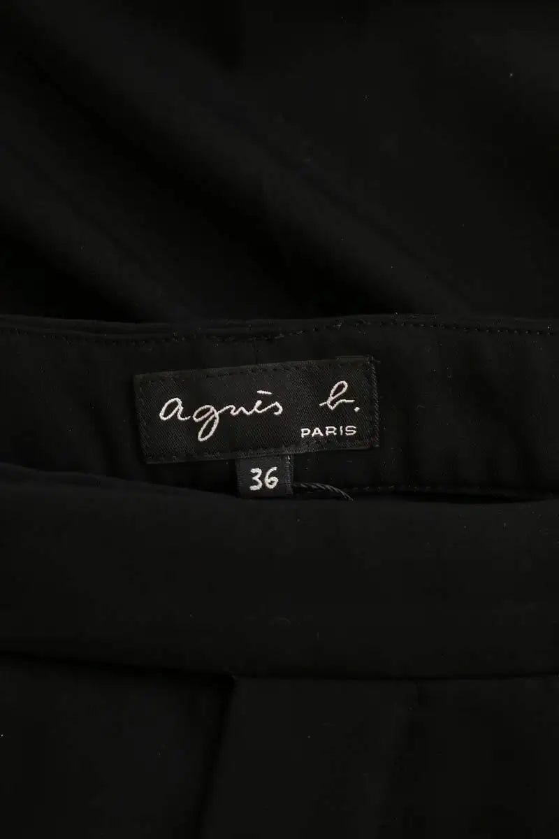 Pantalon droit Agnès B. Noir en Polyester