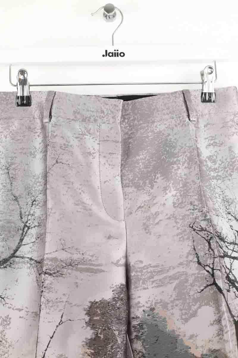 Pantalon droit Alberta Ferretti Gris en Polyester