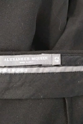 Pantalon droit Alexander McQueen Noir en Laine