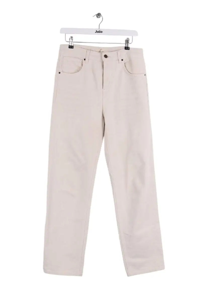 Pantalon droit American Vintage Ecru en Coton, taille L - Seconde Main