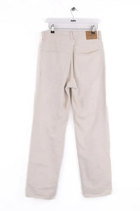 Pantalon droit American Vintage Ecru en Coton