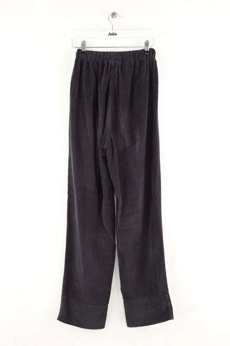 Pantalon droit American Vintage Gris en Coton