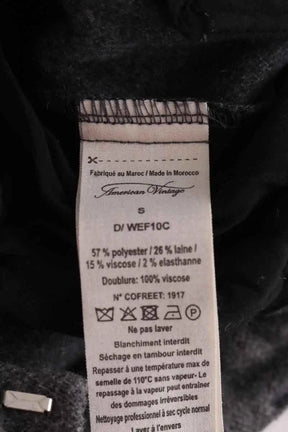 Pantalon droit American Vintage Gris en Synthétique