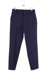 Pantalon droit Ami Bleu en Laine, taille M - Seconde Main