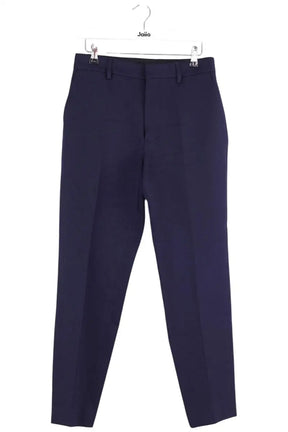 Pantalon droit Ami Bleu en Laine, taille M - Seconde Main