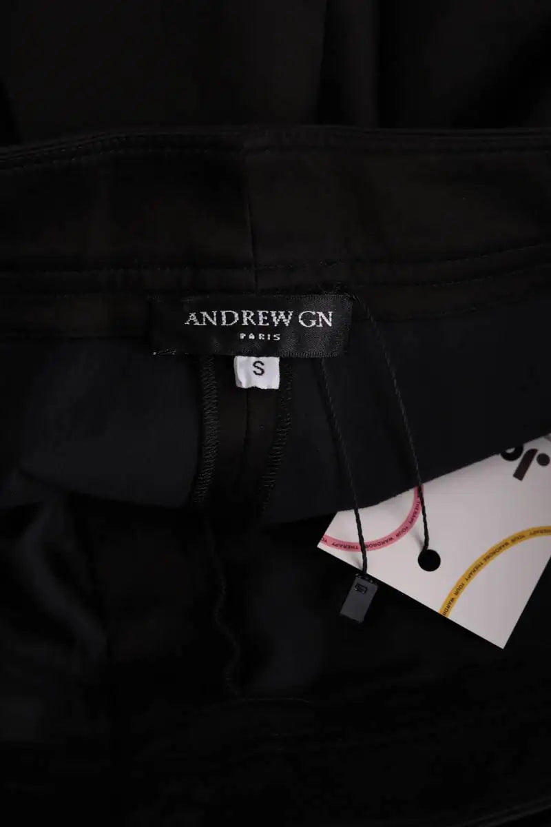 Pantalon droit Andrew GN Noir en Synthétique