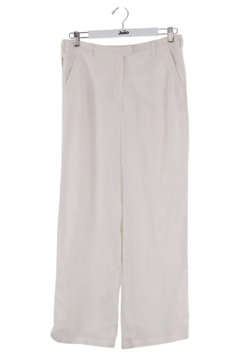 Pantalon droit Armani Jeans Blanc en Lin, taille M - Seconde Main
