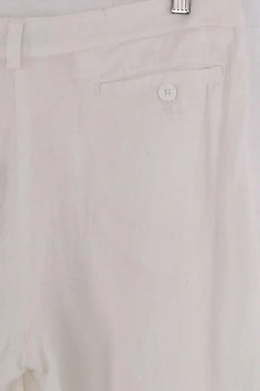 Pantalon droit Armani Jeans Blanc en Lin