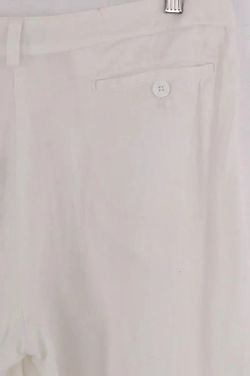 Pantalon droit Armani Jeans Blanc en Lin