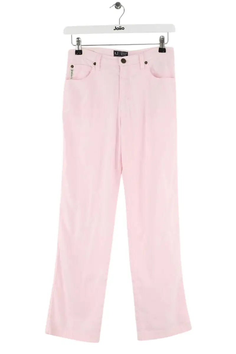 Pantalon droit Armani Jeans Rose en Lin, taille XS - Seconde Main