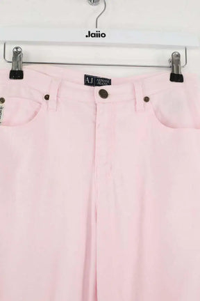 Pantalon droit Armani Jeans Rose en Lin