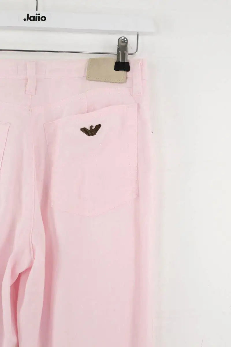 Pantalon droit Armani Jeans Rose en Lin