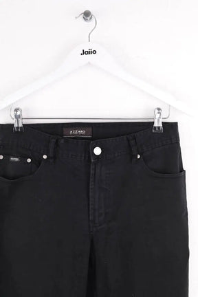 Pantalon droit Azzaro Noir en Coton