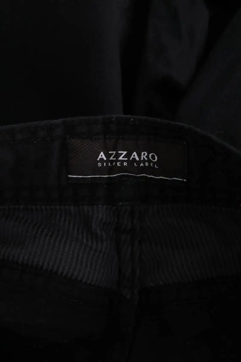 Pantalon droit Azzaro Noir en Coton