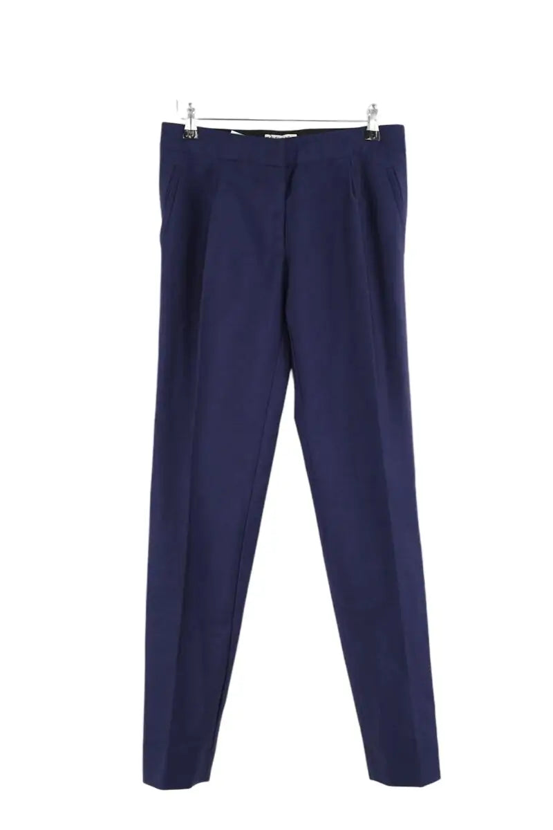 Pantalon droit Balenciaga Bleu en Laine, taille S - Seconde Main