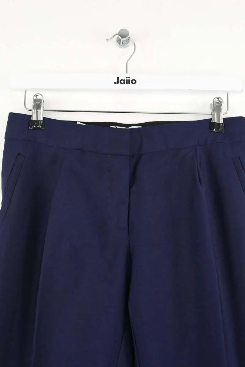 Pantalon droit Balenciaga Bleu en Laine