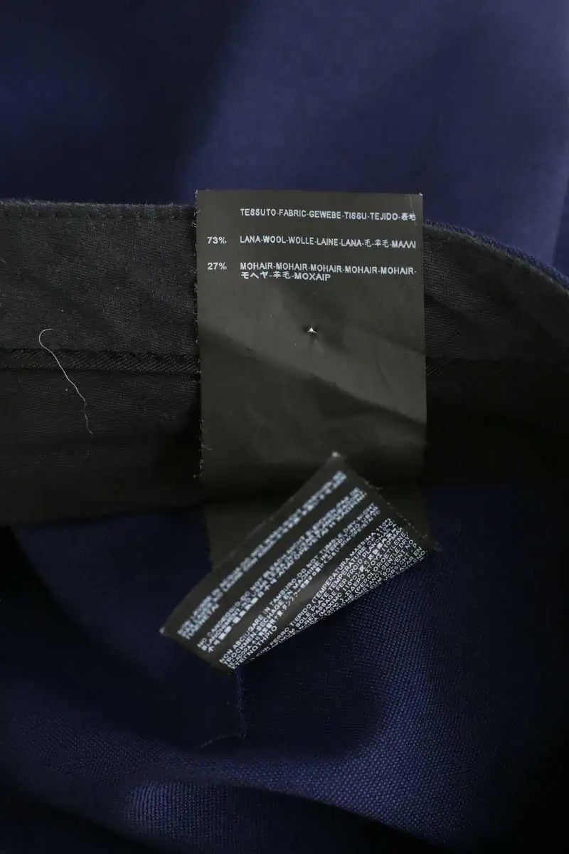 Pantalon droit Balenciaga Bleu en Laine