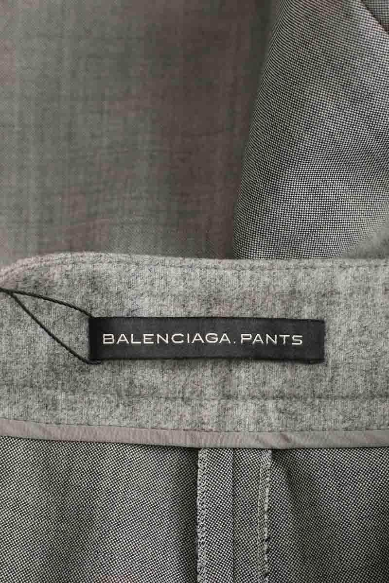 Pantalon droit Balenciaga Gris en Laine