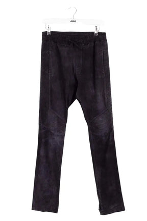Pantalon droit Balmain Noir en Daim, taille S - Seconde Main