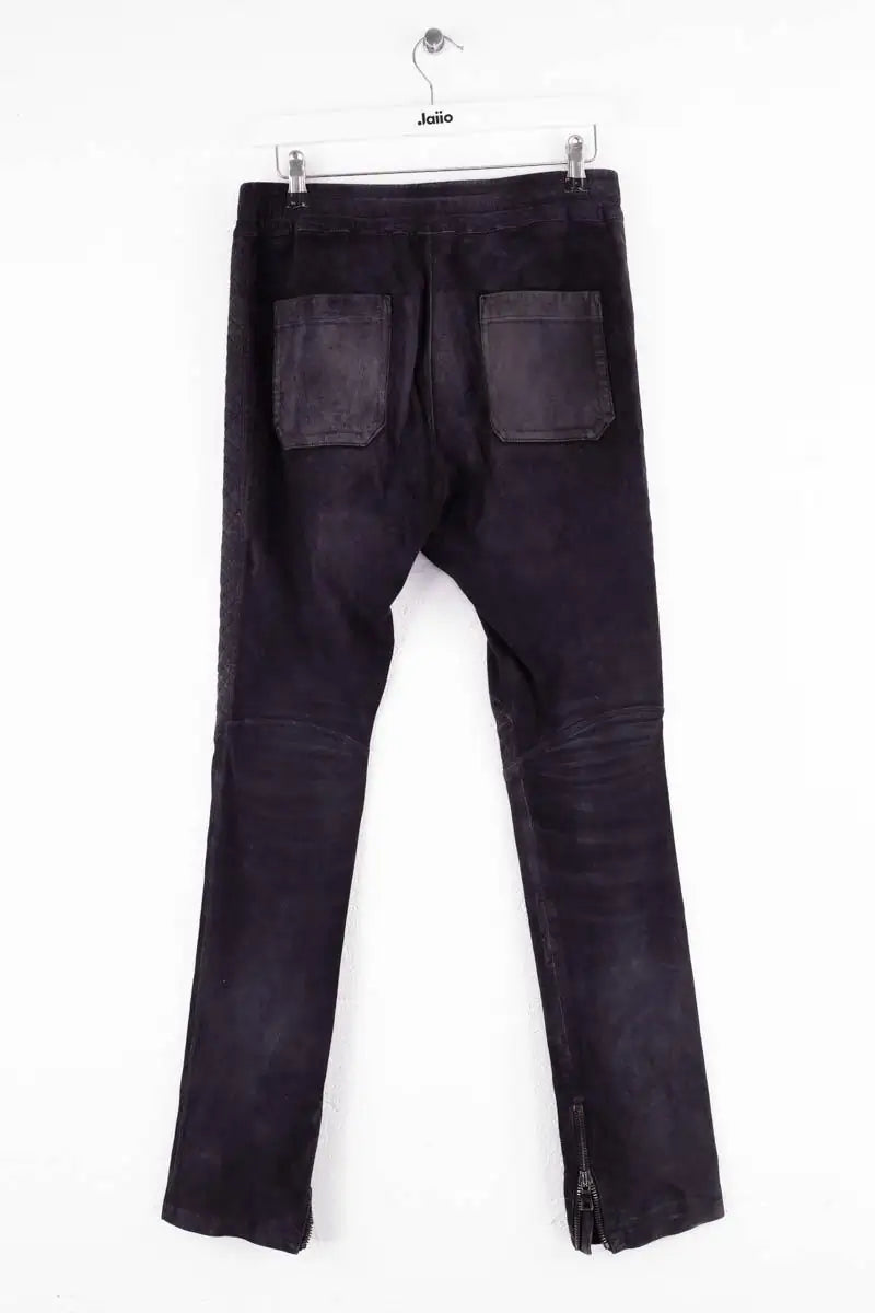 Pantalon droit Balmain Noir en Daim