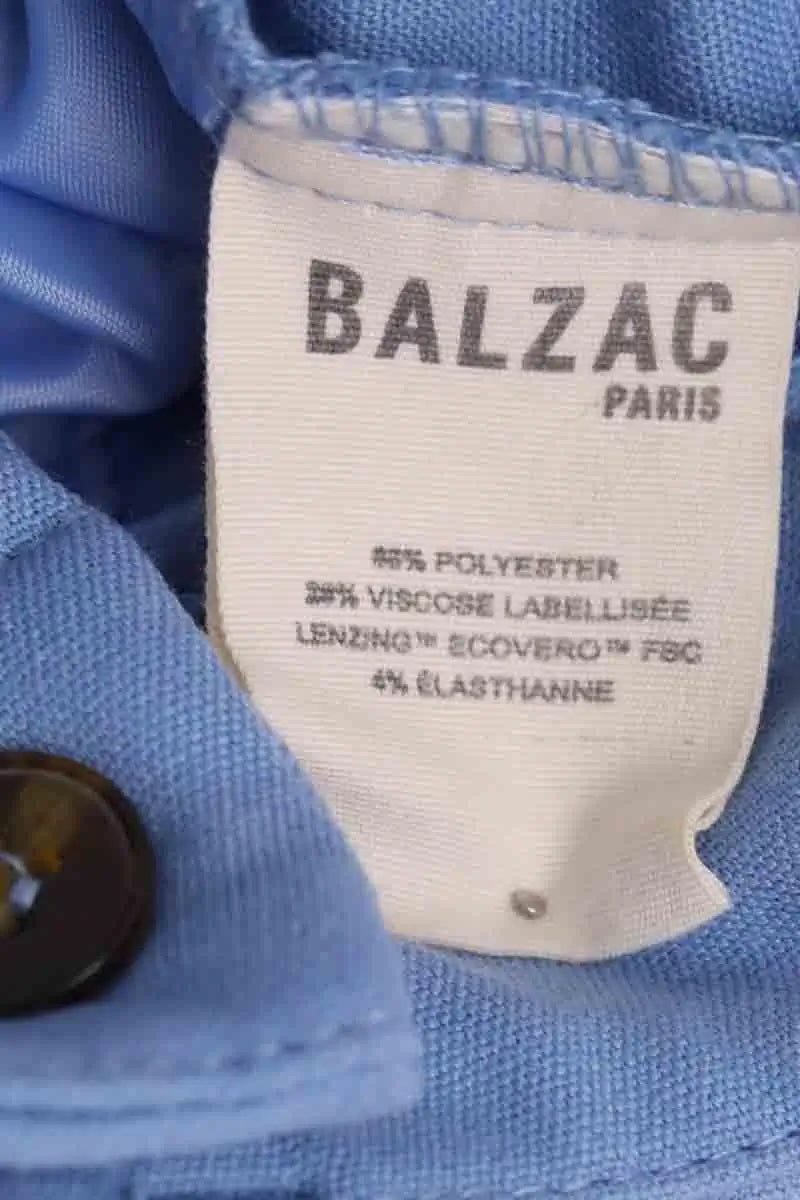 Pantalon droit Balzac Bleu en Synthétique