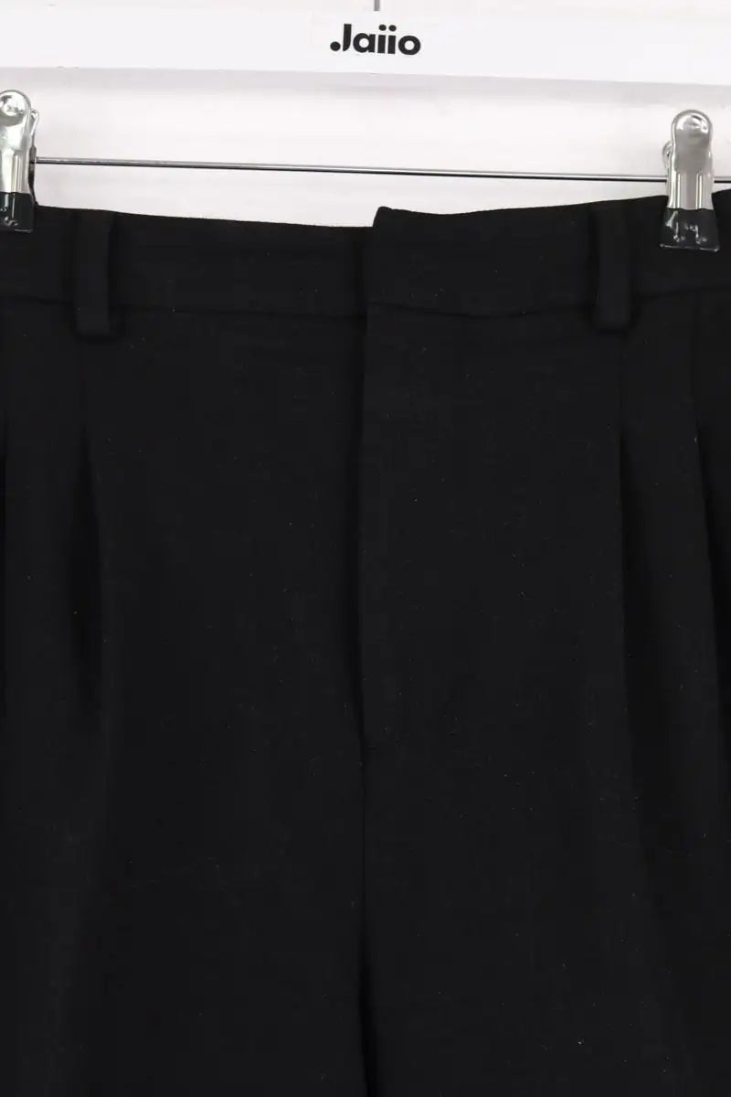 Pantalon droit Balzac Noir en Laine
