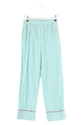 Pantalon droit Balzac Turquoise en Coton, taille XS - Seconde Main