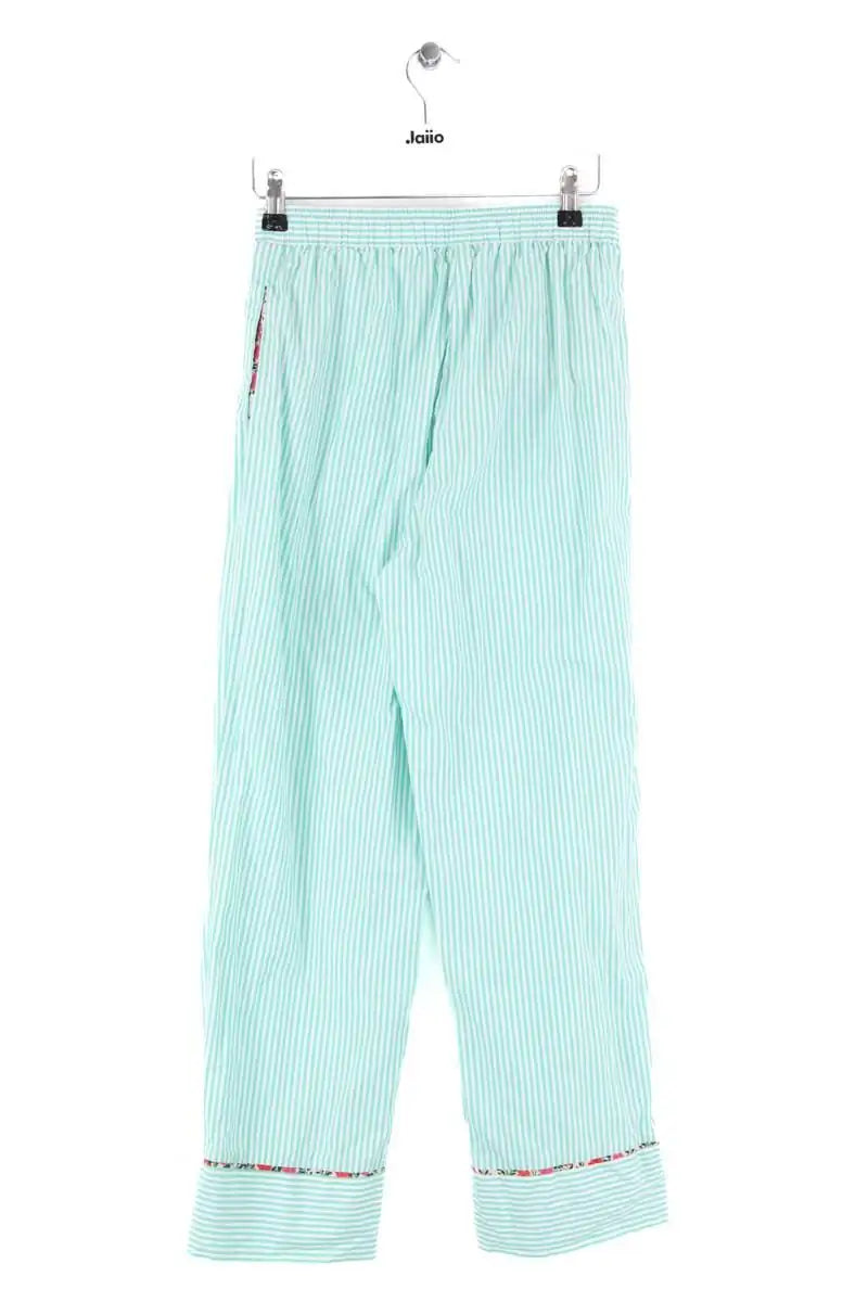 Pantalon droit Balzac Turquoise en Coton