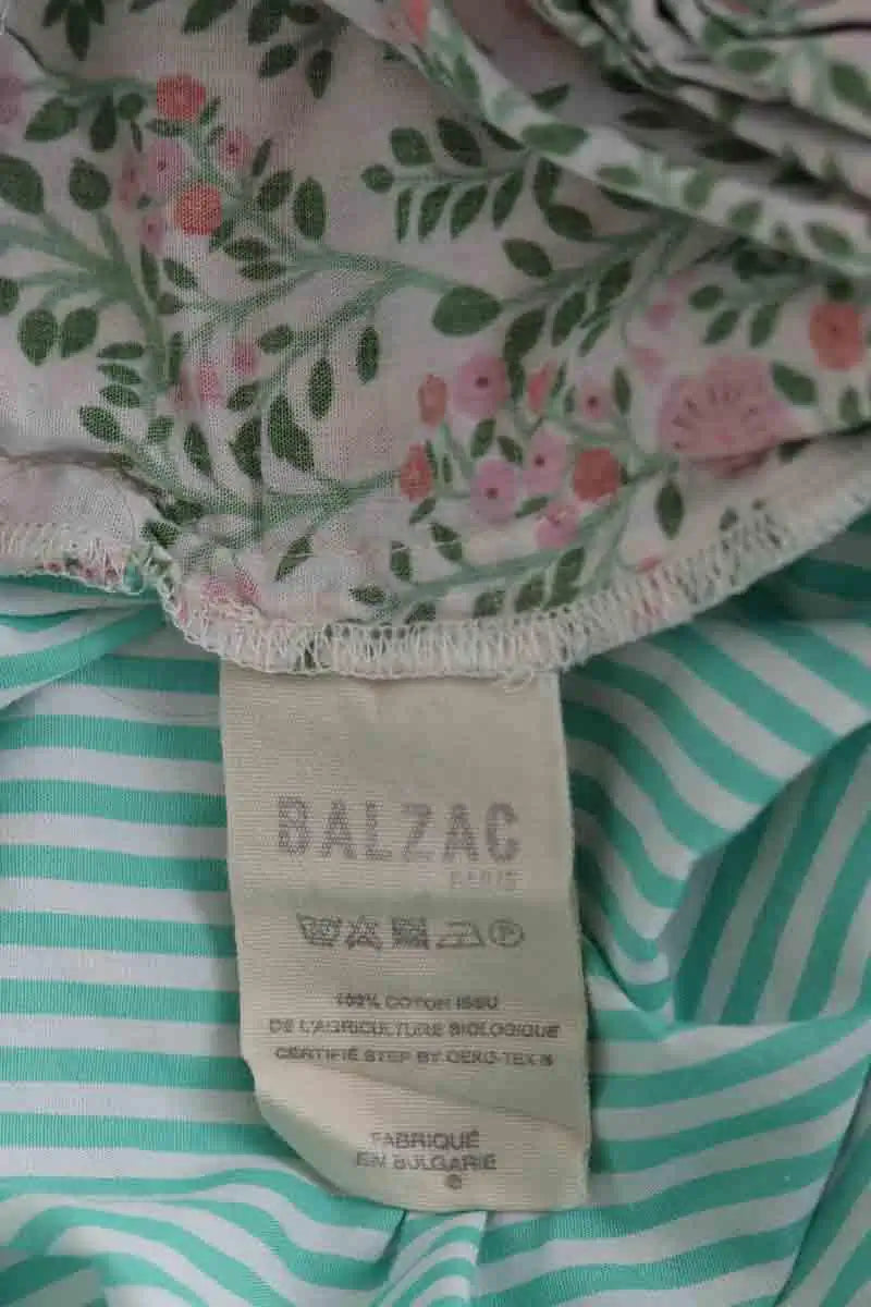 Pantalon droit Balzac Turquoise en Coton