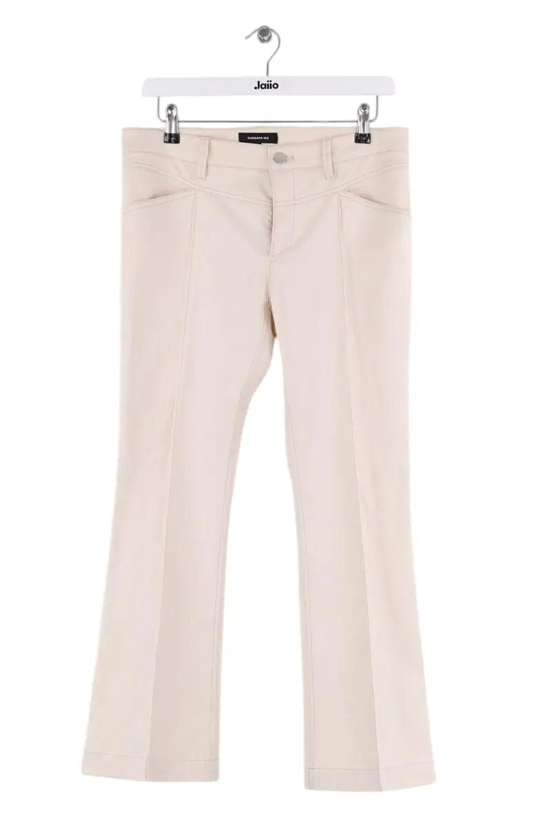 Pantalon droit Barbara Bui Beige en Coton, taille M - Seconde Main
