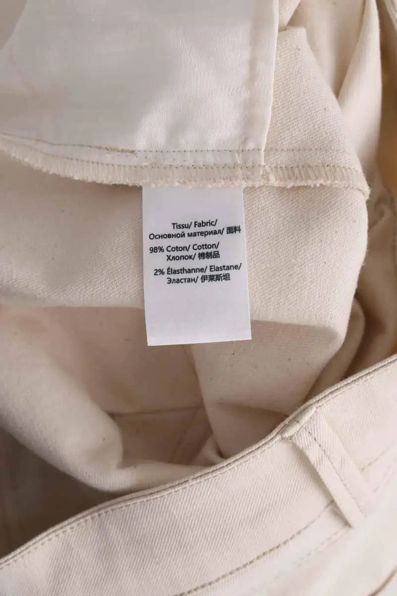 Pantalon droit Barbara Bui Beige en Coton