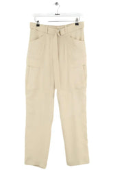 Pantalon droit Barbara Bui Ecru en Polyester, taille M - Seconde Main