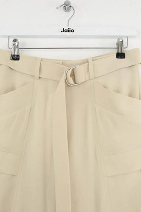 Pantalon droit Barbara Bui Ecru en Polyester