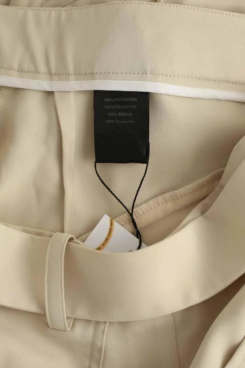 Pantalon droit Barbara Bui Ecru en Polyester
