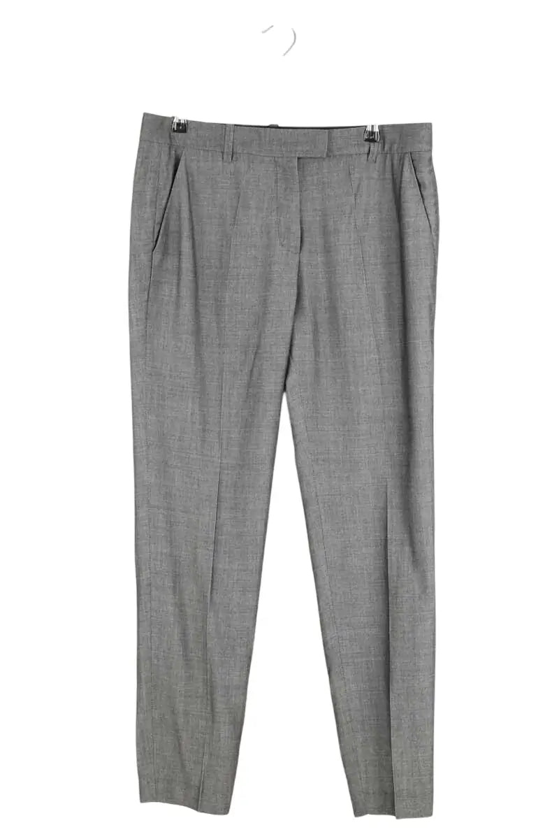 Pantalon droit Barbara Bui Gris en Laine, taille L - Seconde Main