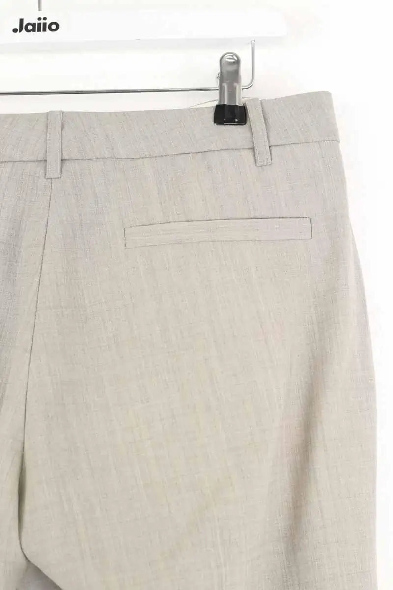 Pantalon droit Barbara Bui Gris en Laine
