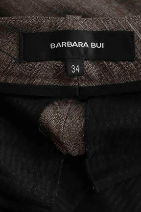 Pantalon droit Barbara Bui Gris en Laine