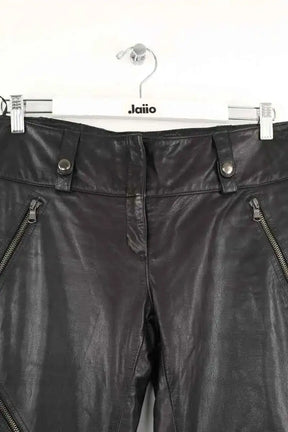 Pantalon droit Barbara Bui Noir en Cuir