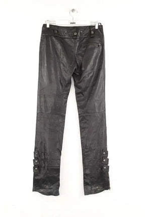 Pantalon droit Barbara Bui Noir en Cuir