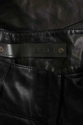 Pantalon droit Barbara Bui Noir en Cuir